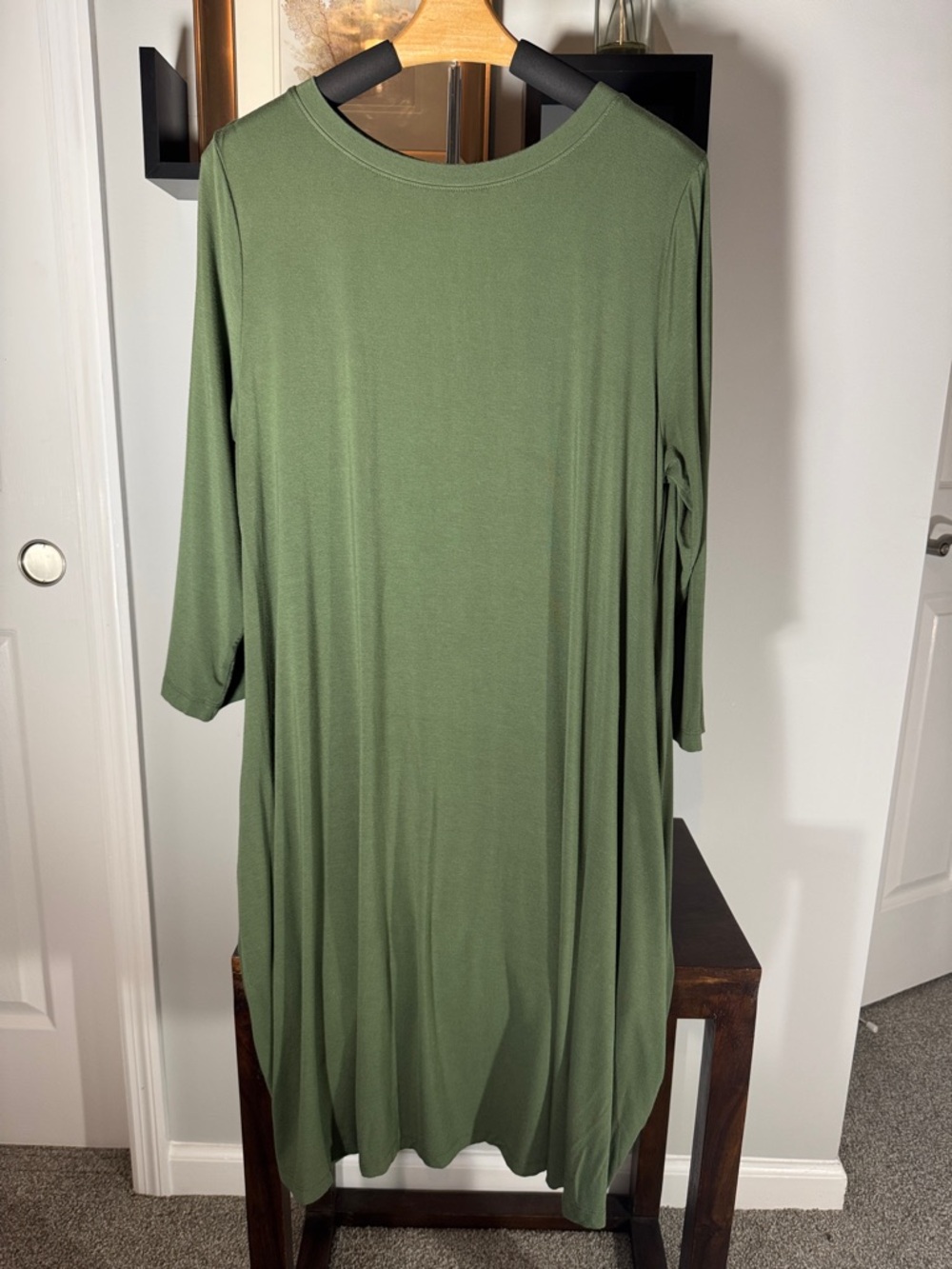 ***SOLD***Time and Tru Olive Green Midi Swing Dress